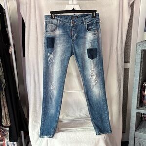 DSQUARED2 Women's Blue Distressed Skinny Jeans